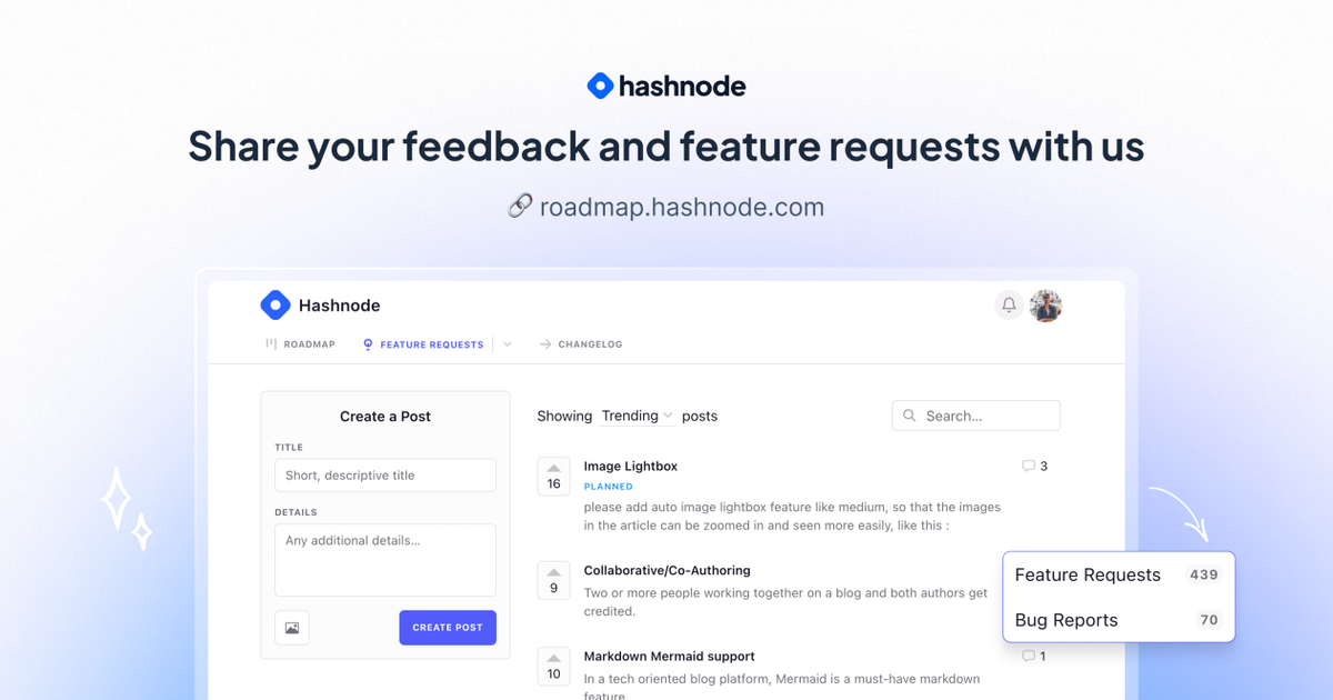 Hashnode Feature Requests
