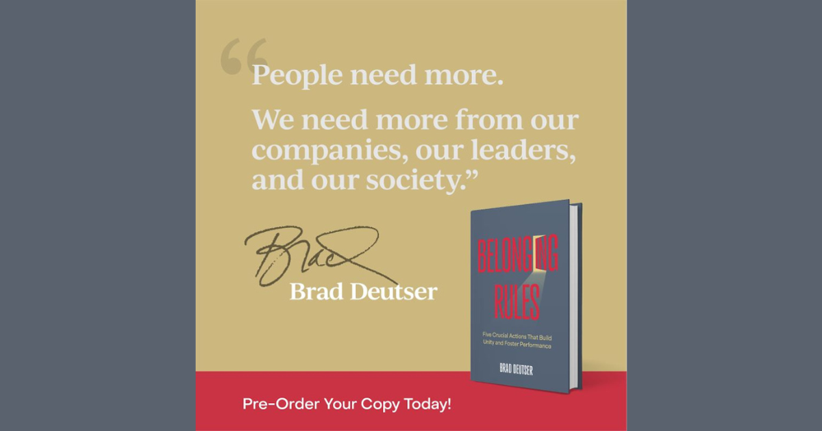 Pre-Order Belonging Rules: Five Crucial Actions That Build Unity and Foster Performance: 9781637744024: Deutser, Br...