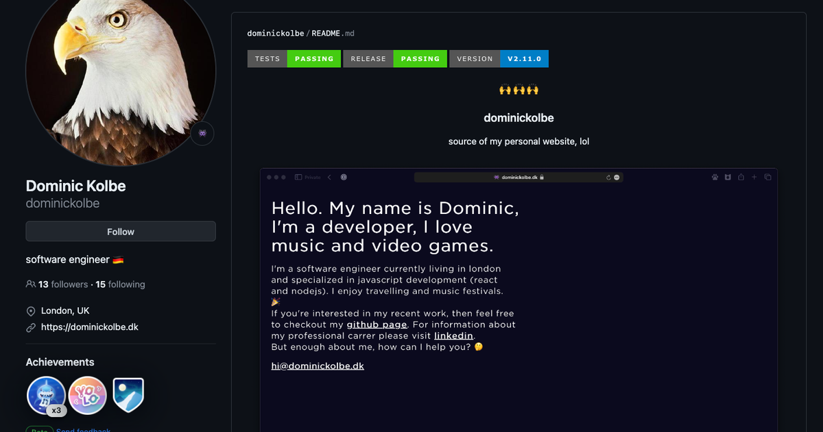 dominickolbe - Overview