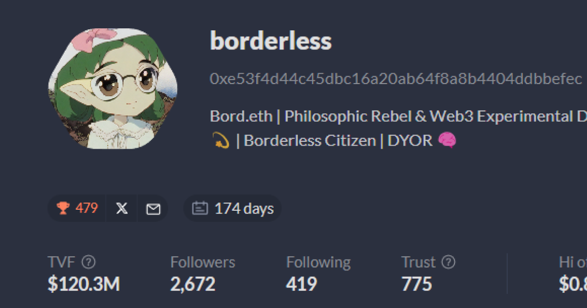 DeBank Borderless Profile | Rede Social Web3
