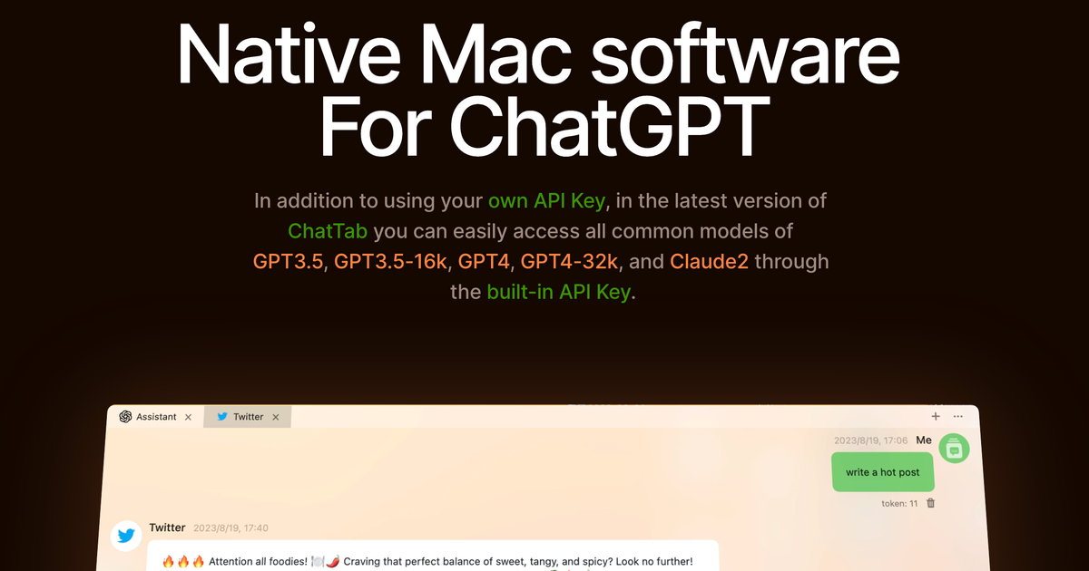 A ChatGPT client designed exclusively for macOS