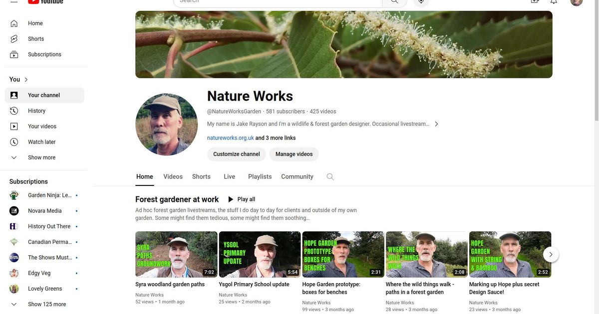 Nature Works YouTube channel