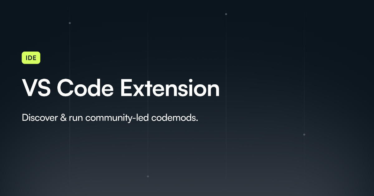 Codemod's VS Code Extension