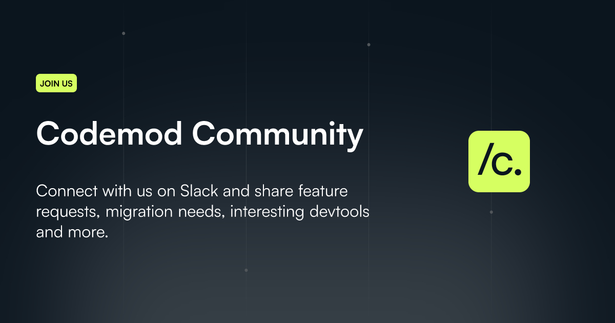 Join Codemod Community