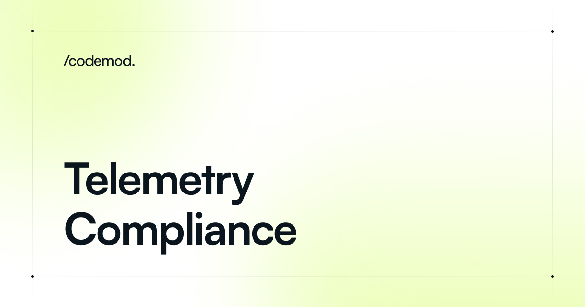 Telemetry Compliance - Codemod.com