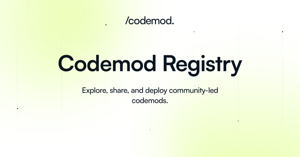Codemod Registry
