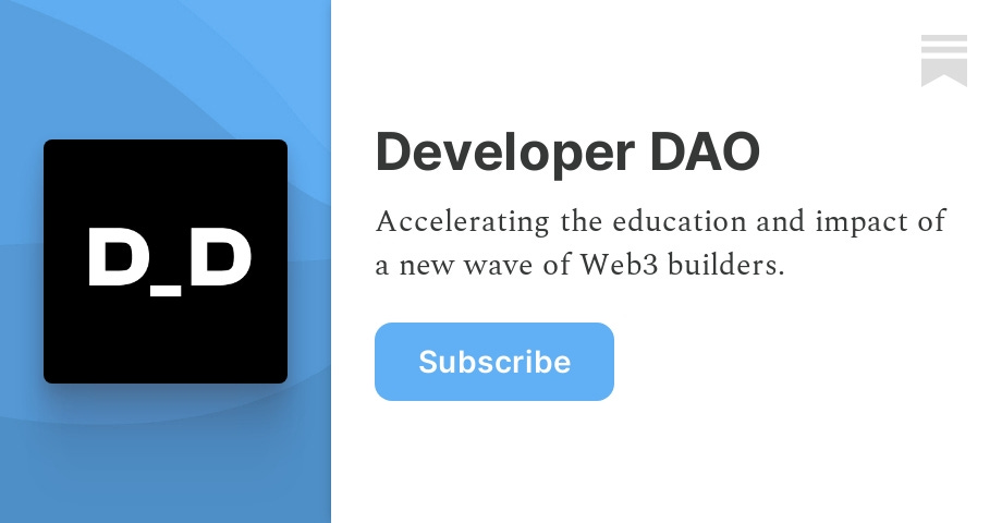 Subscribe for updates from Developer DAO