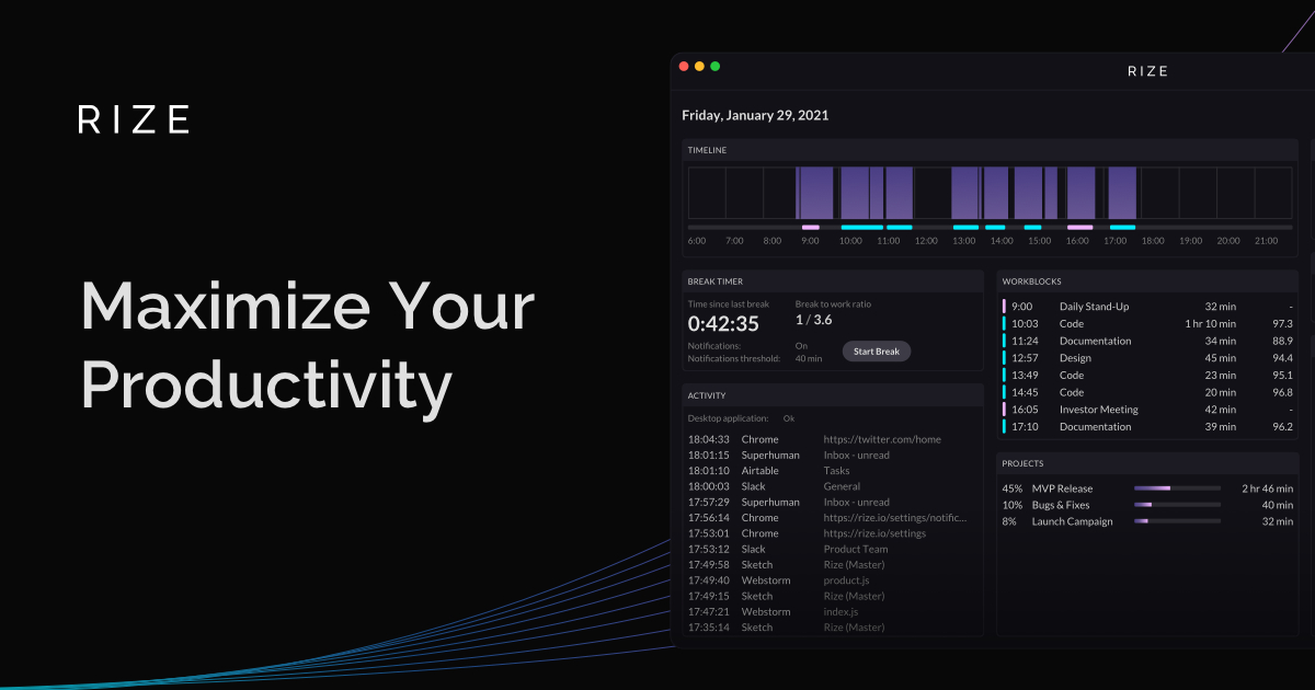 Rize: Maximum ta productivité