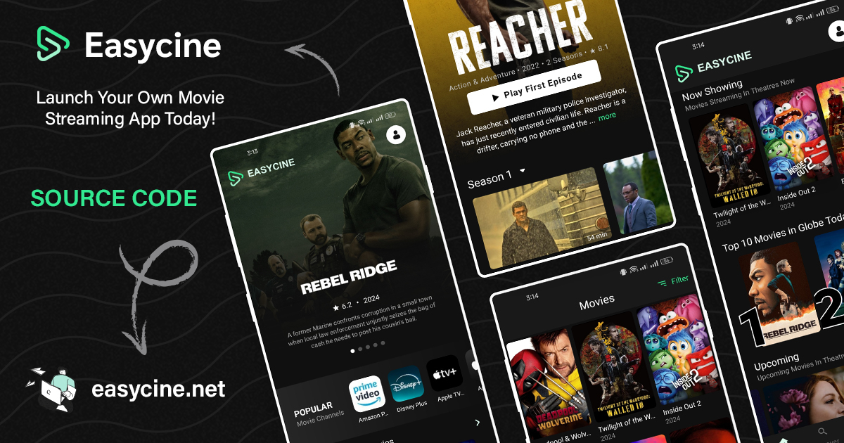 Easycine - Ready-to-Launch Android Movies & TV Series App / Business