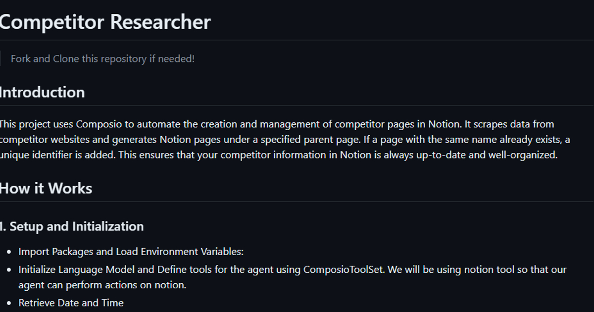 Competitor Researcher