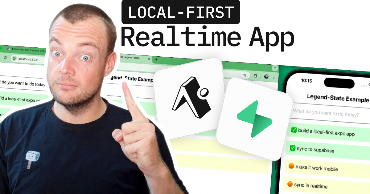 Local-first Realtime Apps with Expo React Native