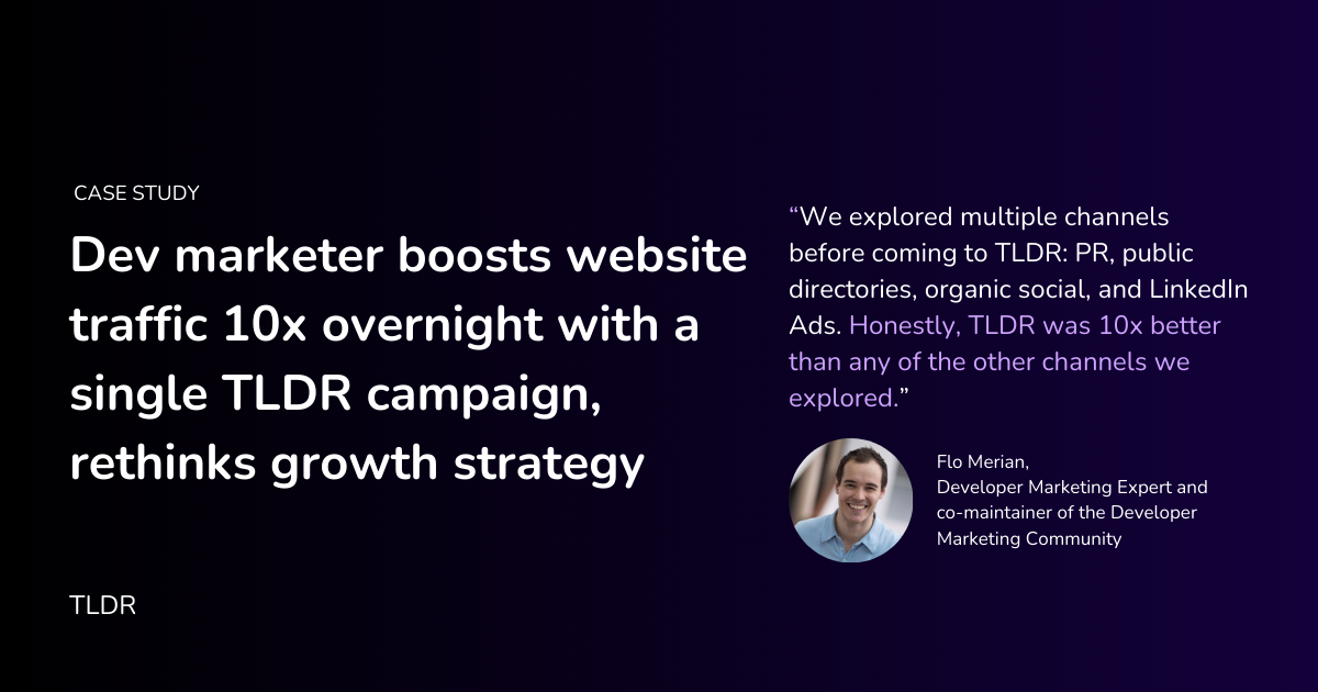 Technical PMM boosts website traffic 10x with a one-time TLDR campaign, rethinks growth strategy