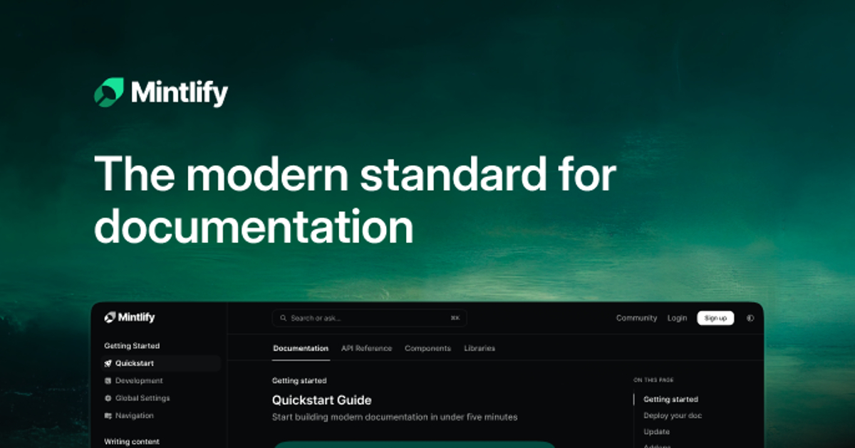 Mintlify — The documentation you want, effortlessly