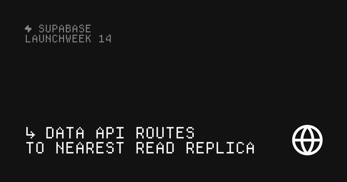 Data API Routes to Nearest Read Replica