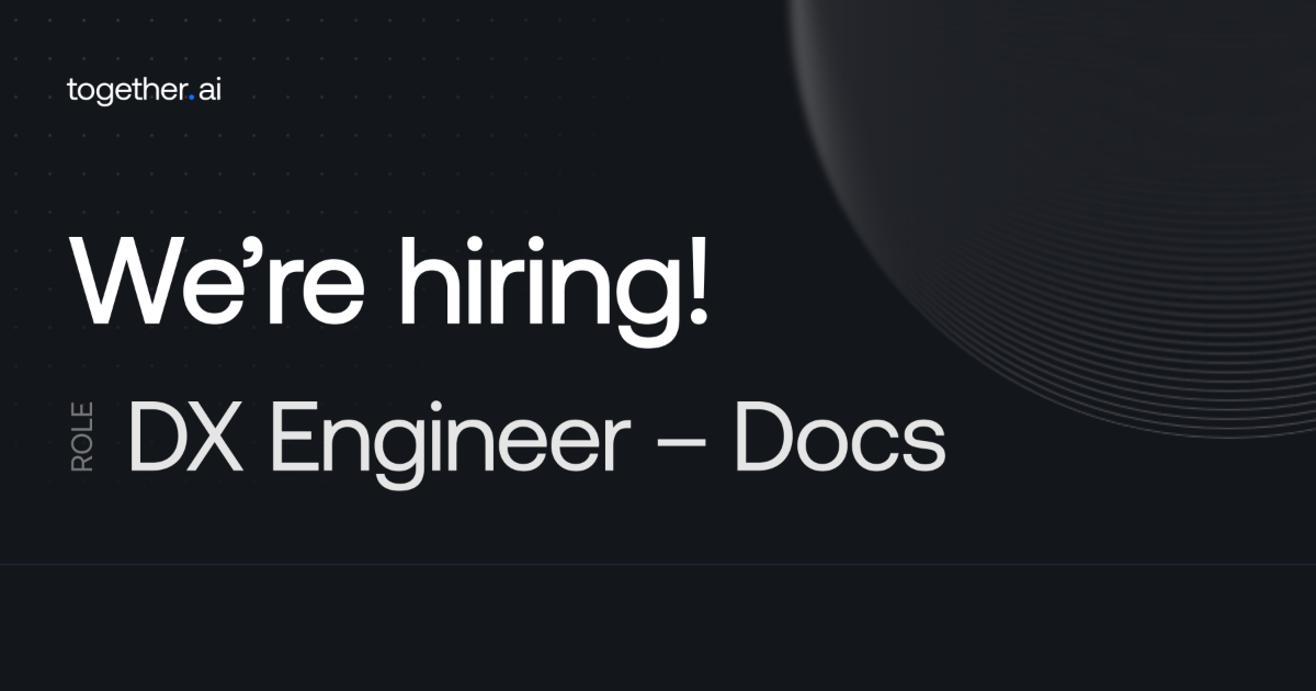 Lead DX Engineer - Documentation