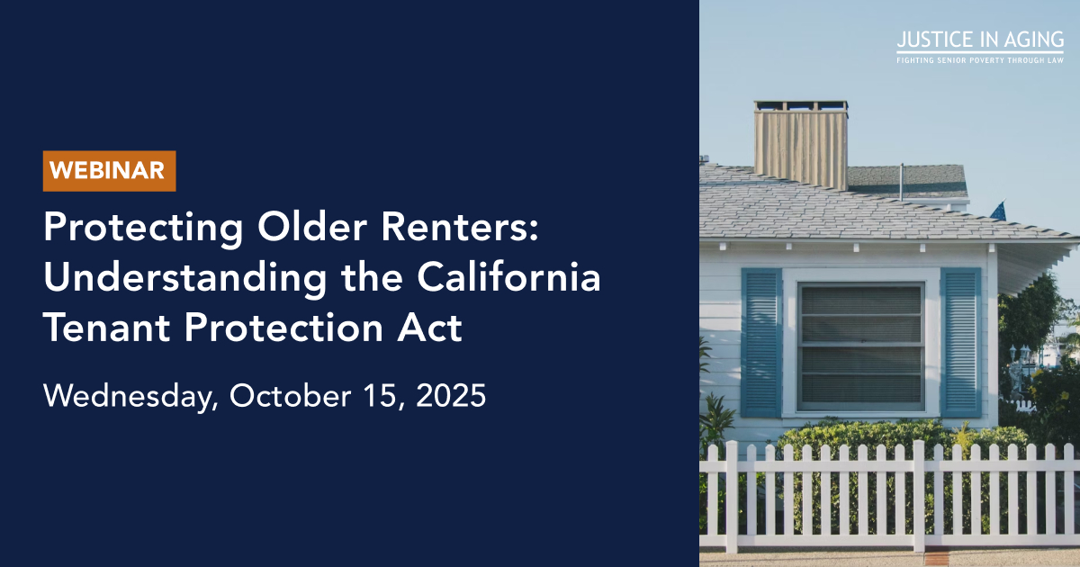 Protecting Older Renters: Understanding the California Tenant Protection Act