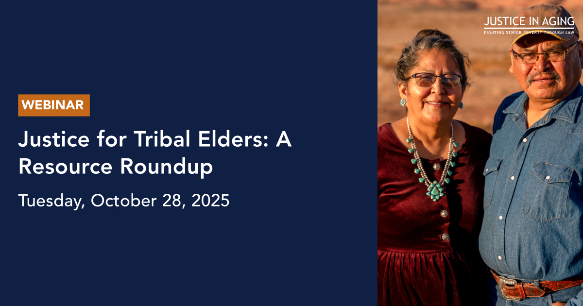 Webinar: Justice for Tribal Elders: A Resource Roundup