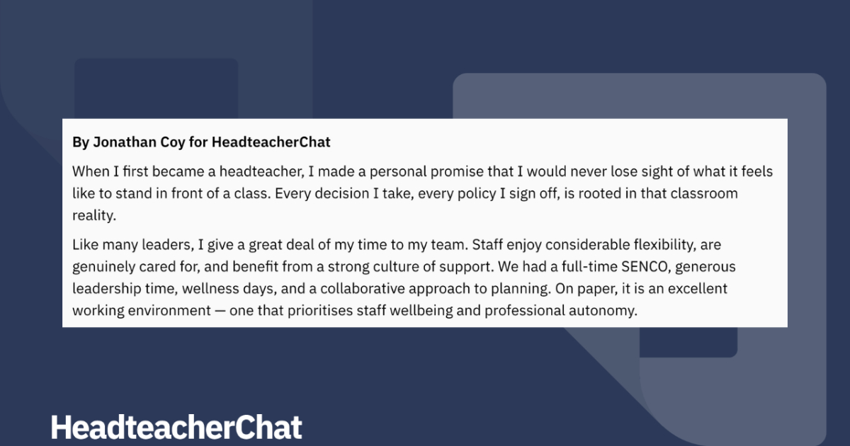 Maybe A Little Controversial But Important - Education Leadership Insights | HeadTeacherChat