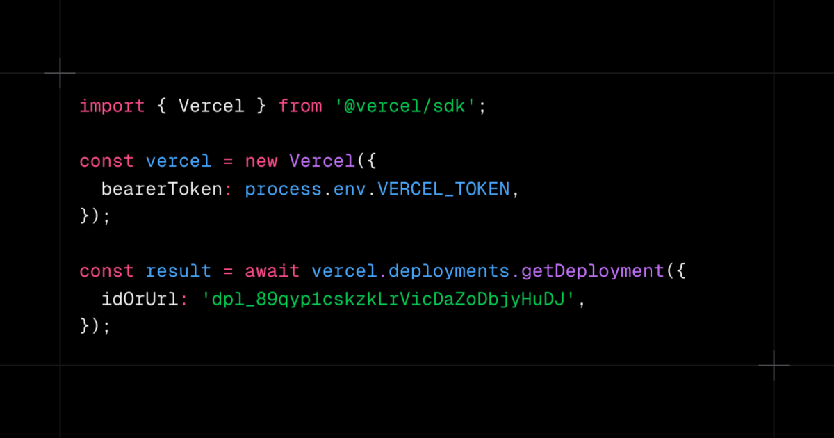 Introducing the Vercel TypeScript SDK