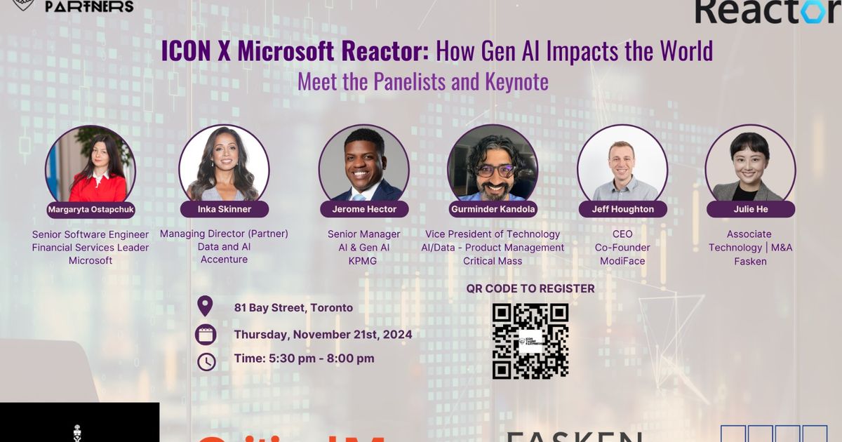 ICON X Microsoft Reactor: How Gen AI Impacts the world - yute.fyi