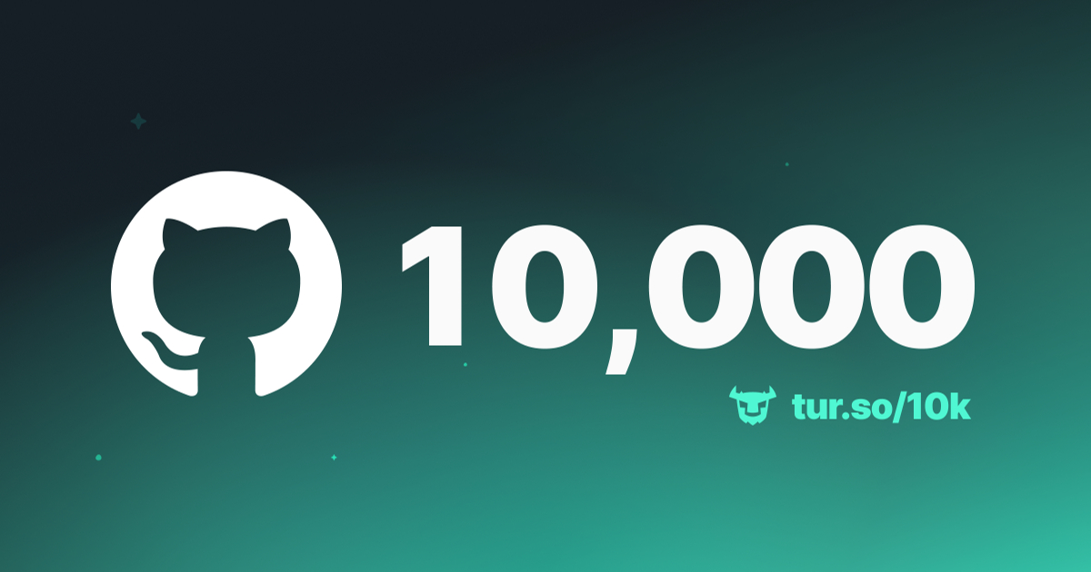 Turso Reaches 10K Stars on GitHub