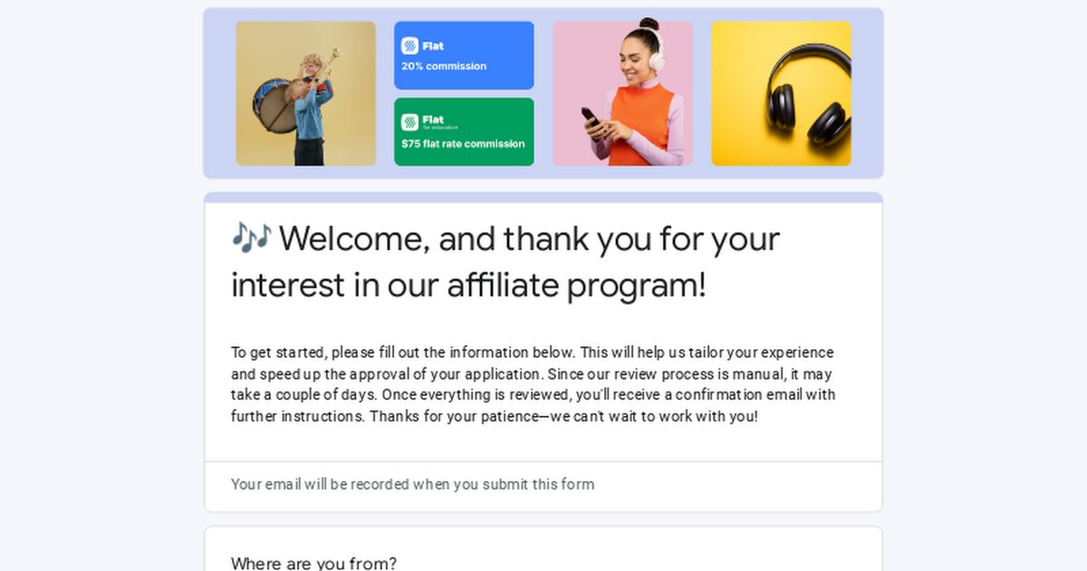 🎶 Welcome, and thank you for your interest in our affiliate program!