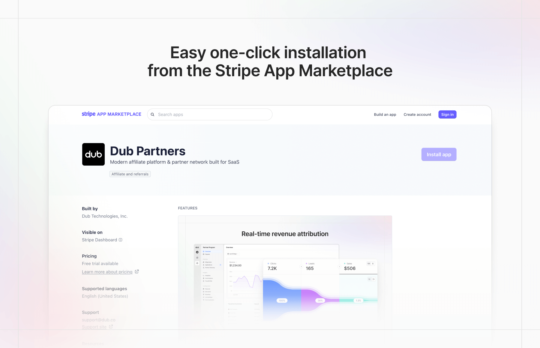 Screenshot of Stripe