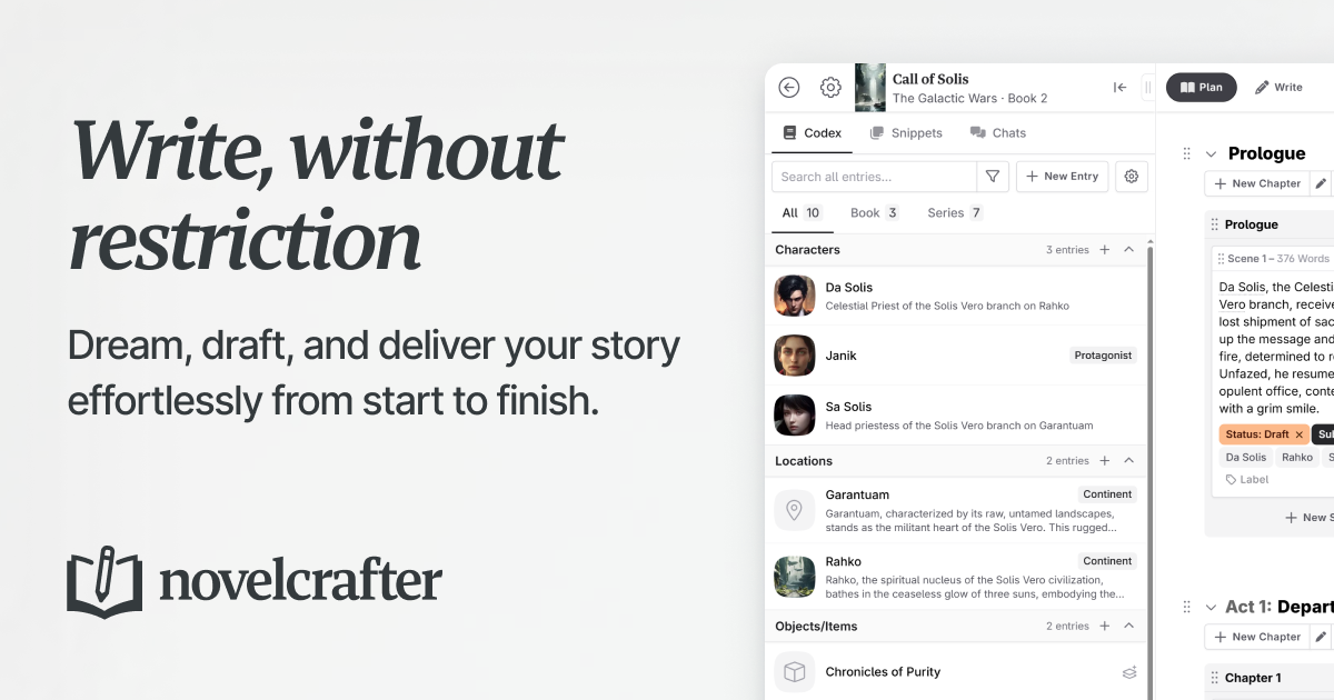 Novelcrafter - Write, without restriction